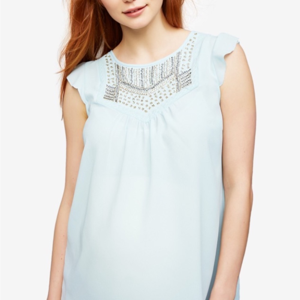 Pea In The Pod Embellished Maternity Top